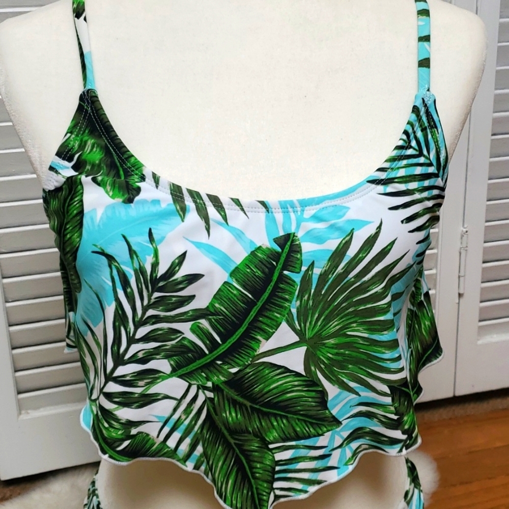 NWT BCBG Generation Palm Leaf Printed Bikini Set Size M - Picture 4 of 8